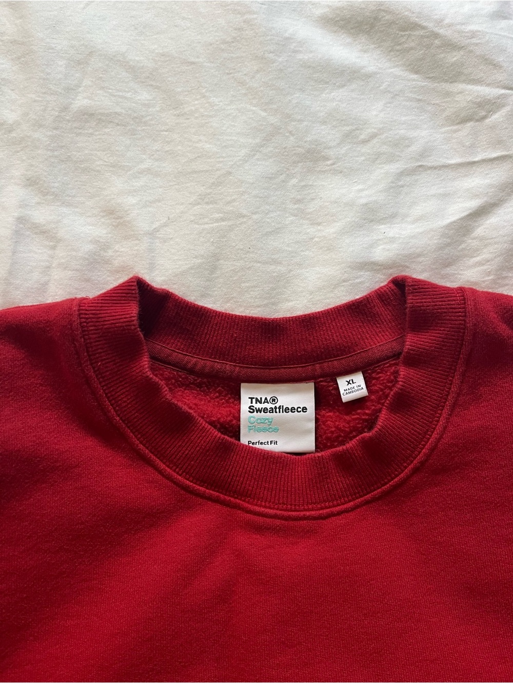 TNA Sweatfleece Crewneck Sweatshirt - Red